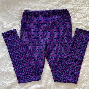 LuLaRoe Leggings OS one size purple sunglasses